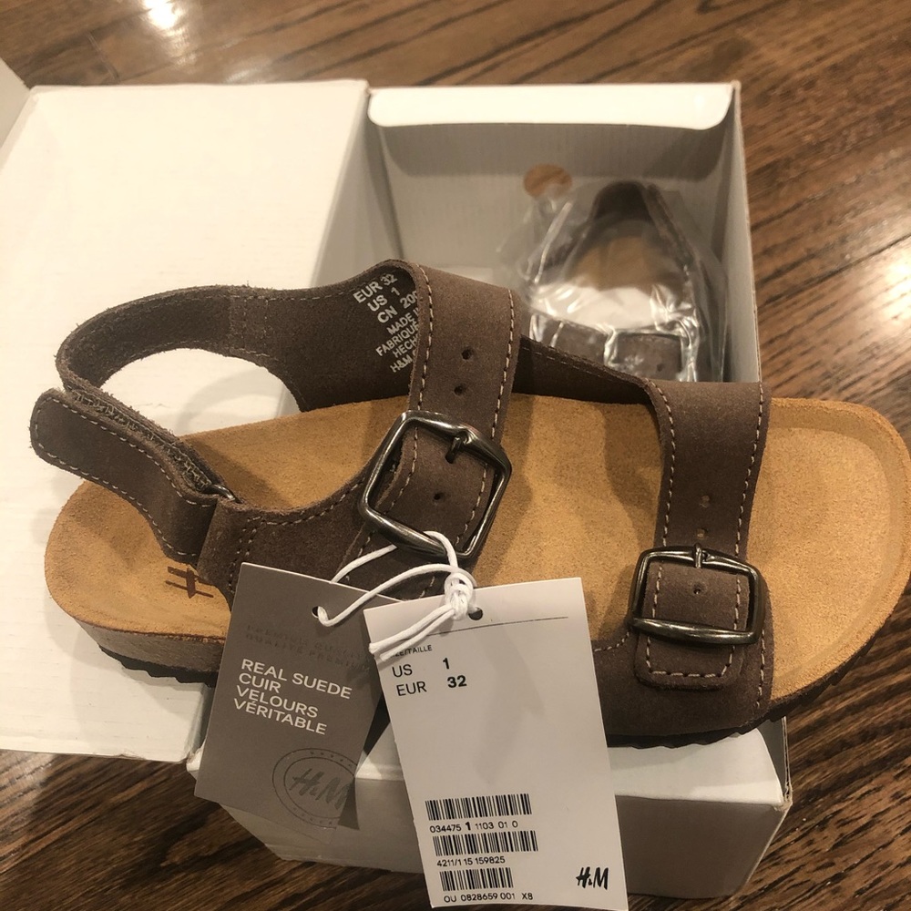 H&M real suede kids sandals